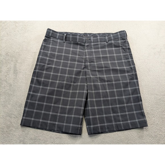 Nike Other - Nike Golf Mens Black Grey Plaid Performance Shorts Size 38 Stretch Checkered